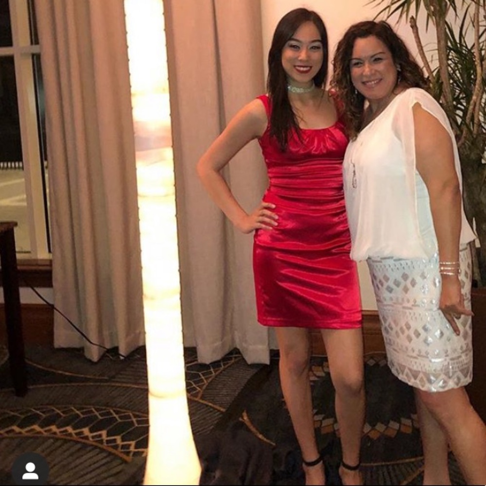 Red cocktail dress
